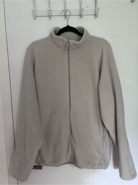 Uniqlo Unisex Full-Zip Fleece Jacket - Light Cream